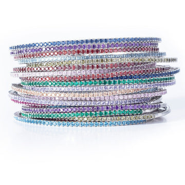 aa Birthstone Flex Bangles Simulated Gemstone Bracelets - All Months